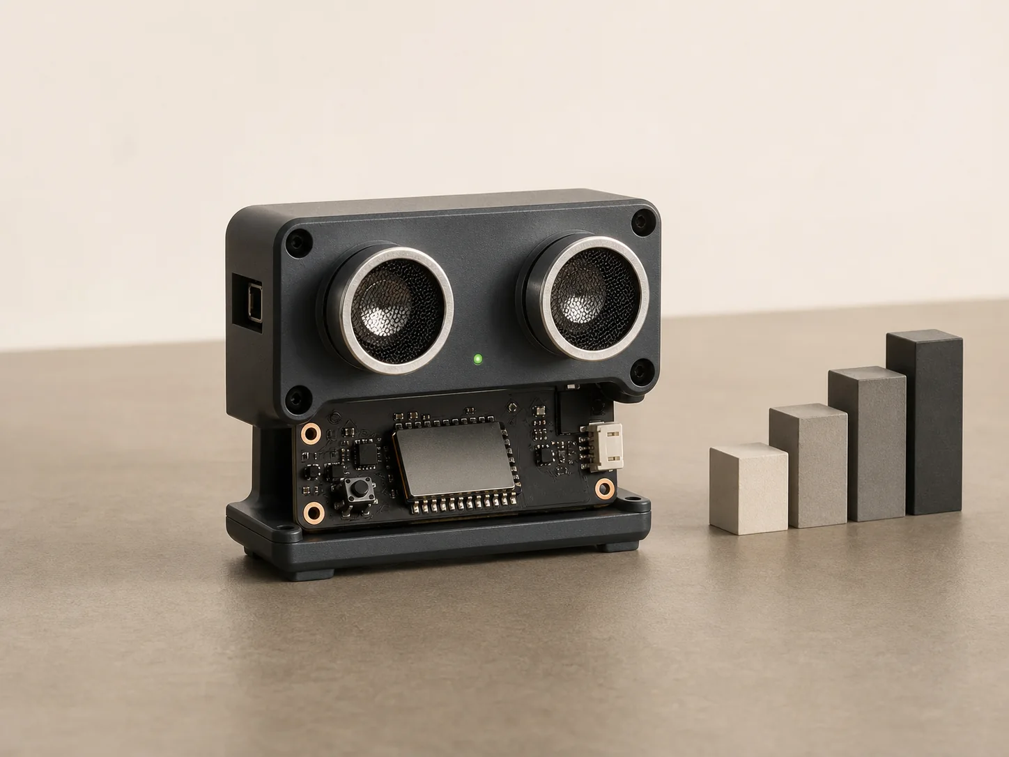 Refined ultrasonic distance sensor and embedded controller