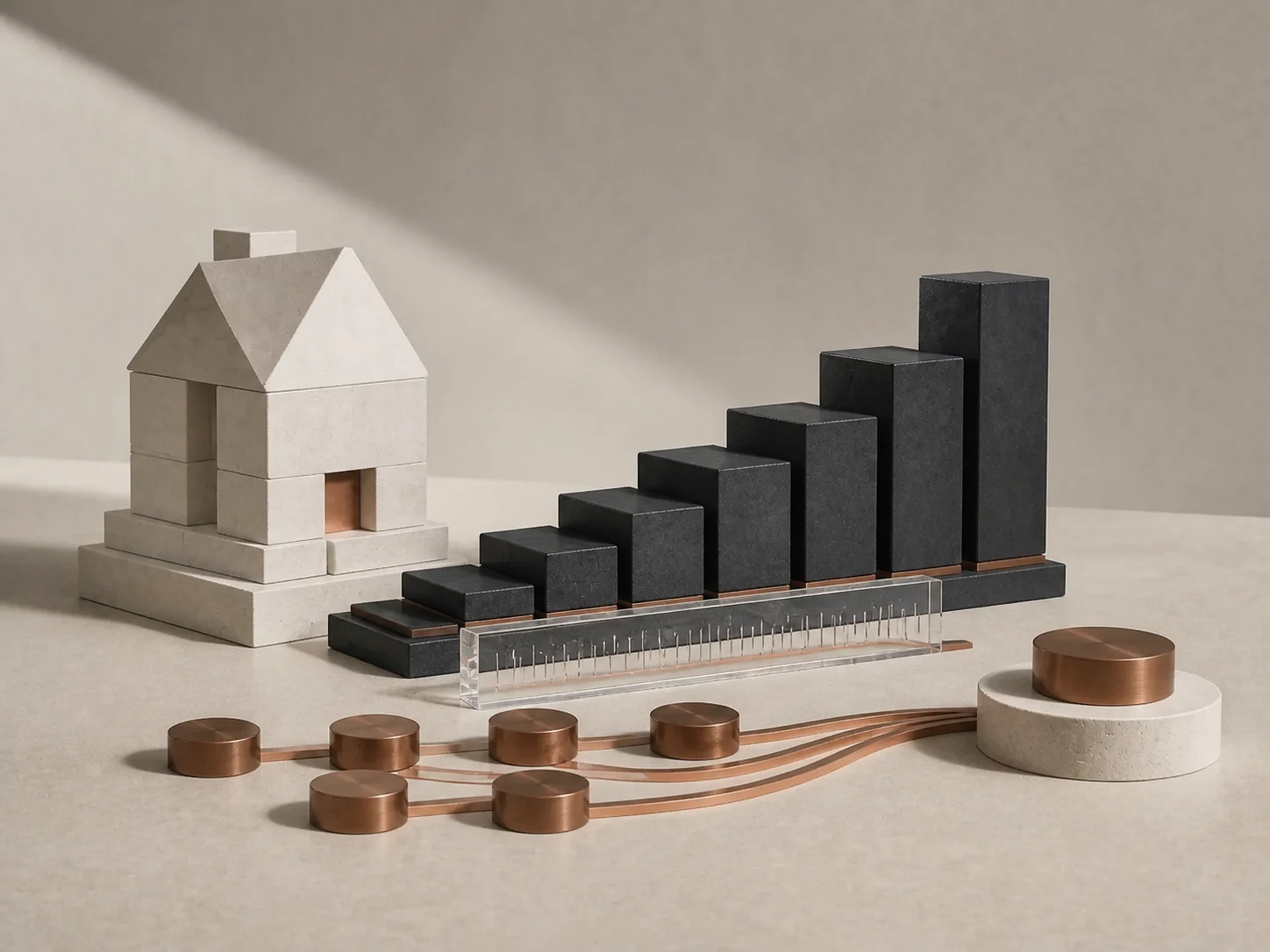 Miniature house, valuation steps, and ensemble model weights