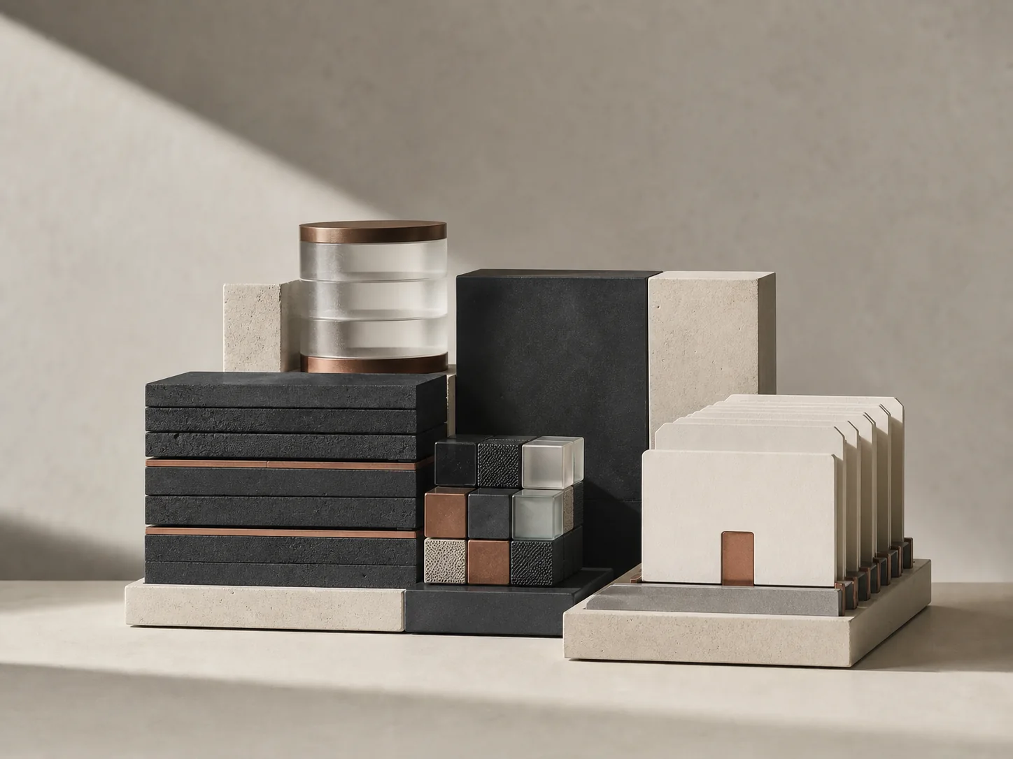 Curated collection of modular objects representing an engineering project archive