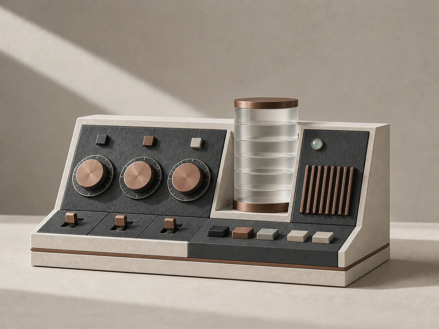 Sculptural machine-learning model comparison control console