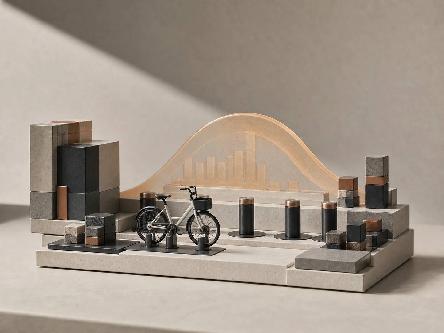 Architectural bike-share forecasting and station rebalancing model
